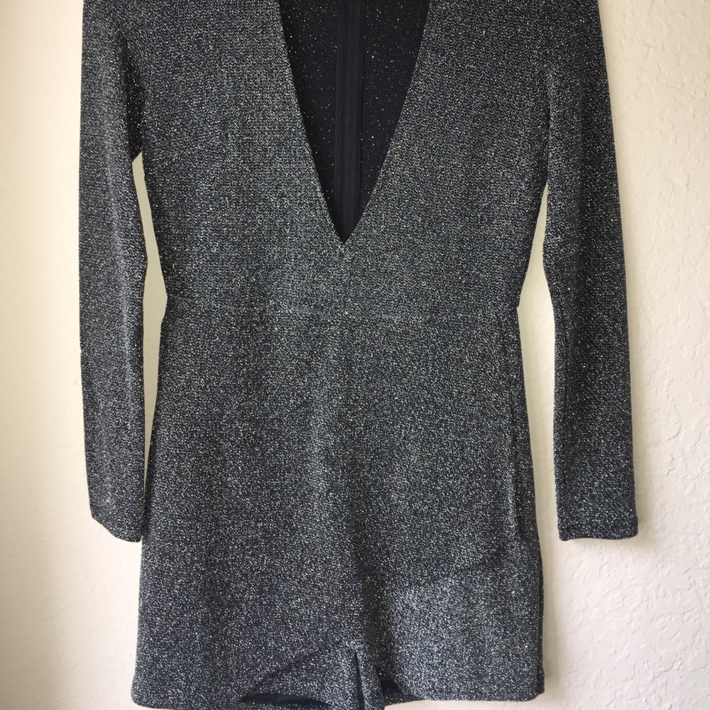Black/Silver Sparkled Romper